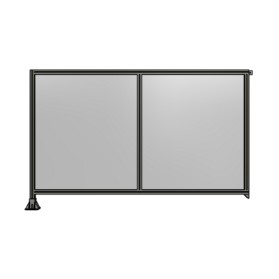 DOUBLE PANEL-LEG ON LEFT, TIE PLATE AND ANGLE ON RIGHT 1400MM X 2200MM  1/4" POLYCARB, ASSEMBLED