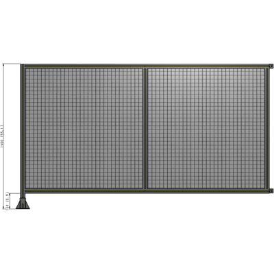 B1-1400-2400-0150-HYMFA DOUBLE PANEL-LEG ON LEFT, HINGE ON RIGHT 1400MM X 2400MM  1" MESH, AS A KIT
