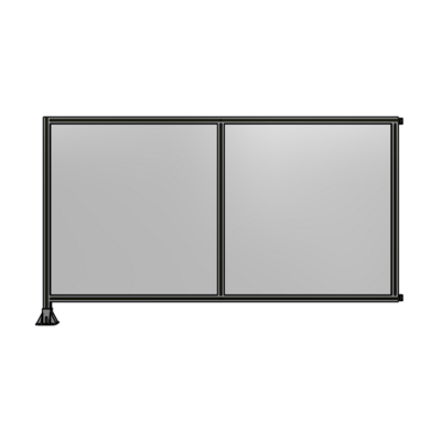 DOUBLE PANEL-LEG ON LEFT, HINGE ON RIGHT 1400MM X 2400MM  1/4" POLYCARBONATE, AS A KIT