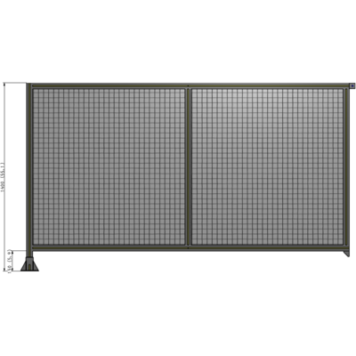 B1-1400-2400-0150-TYMFA DOUBLE PANEL-LEG ON LEFT, TIE PLATE AND ANGLE ON RIGHT 1400MM X 2400MM  1" MESH, AS A KIT