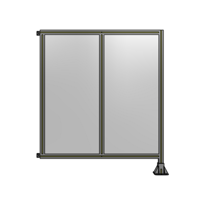 DOUBLE PANEL-LEG ON RIGHT, HINGE ON LEFT 1400MM X 1200MM  1/4" POLYCARBONATE, AS A KIT