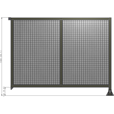 B2-1400-1800-0150-TYMFK DOUBLE PANEL-LEG ON RIGHT, TIE PLATE AND ANGLE ON LEFT 1400MM X 1800MM  1" MESH, AS A KIT