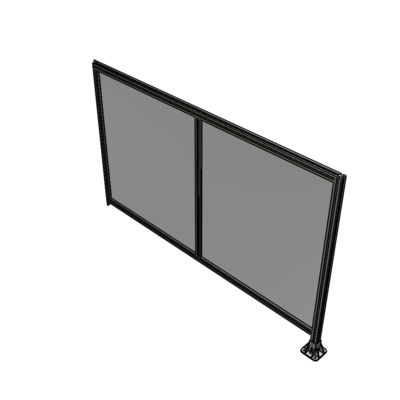 B2-1400-2200-0150-TYPFA DOUBLE PANEL-LEG ON RIGHT, TIE PLATE AND ANGLE ON LEFT 1400MM X 2200MM  1/4" POLYCARBONATE, AS A KIT