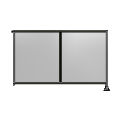 DOUBLE PANEL-LEG ON RIGHT, TIE PLATE AND ANGLE ON LEFT 1400MM X 2200MM  1/4" POLYCARB, ASSEMBLED