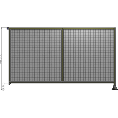 B2-1400-2400-0150-TYMFA DOUBLE PANEL-LEG ON RIGHT, TIE PLATE AND ANGLE ON LEFT 1400MM X 2400MM  1" MESH, AS A KIT