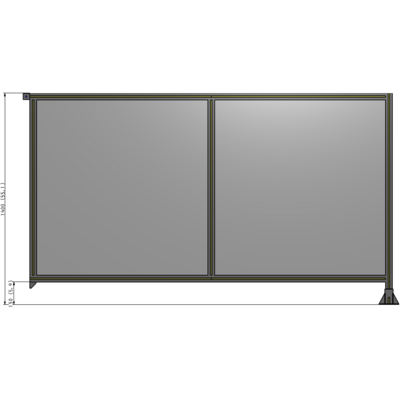 B2-1400-2400-0150-TYPFA DOUBLE PANEL-LEG ON RIGHT, TIE PLATE AND ANGLE ON LEFT 1400MM X 2400MM  1/4" POLYCARBONATE, AS A KIT