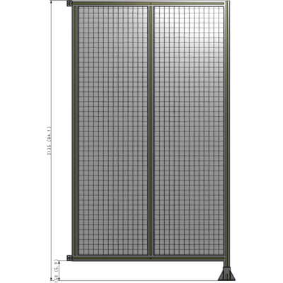 B2-2135-1200-0150-HYMFA DOUBLE PANEL-LEG ON RIGHT, HINGE ON LEFT 2135MM X 1200MM  1" MESH, AS A KIT