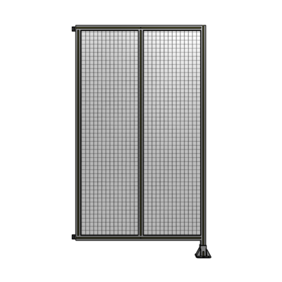 DOUBLE PANEL-LEG ON RIGHT, HINGE ON LEFT 2135MM X 1200MM  1" MESH, FULLY ASSEMBLED