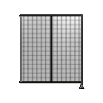 DOUBLE PANEL-LEG ON RIGHT, HINGE ON LEFT 2135MM X 1800MM  1" MESH, FULLY ASSEMBLED