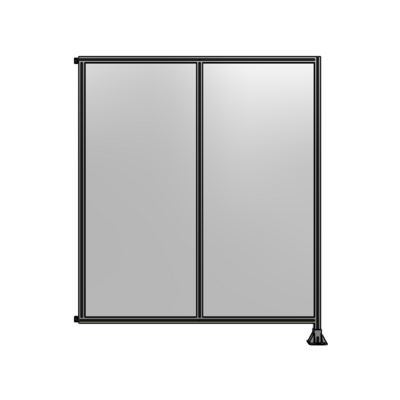 DOUBLE PANEL-LEG ON RIGHT, HINGE ON LEFT 2135MM X 1800MM  1/4" POLYCARB, ASSEMBLED