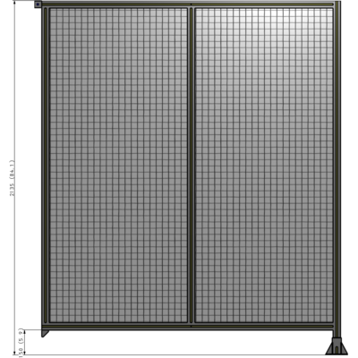 B2-2135-1800-0150-TYMFA DOUBLE PANEL-LEG ON RIGHT, TIE PLATE AND ANGLE ON LEFT 2135MM X 1800MM  1" MESH, AS A KIT