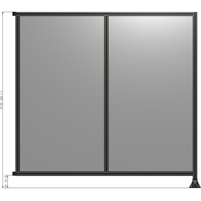 B2-2135-2200-0150-HYPFK DOUBLE PANEL-LEG ON RIGHT, HINGE ON LEFT 2135MM X  2200MM  1/4" POLYCARBONATE, AS A KIT