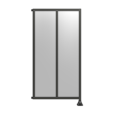 DOUBLE PANEL-LEG ON RIGHT, HINGE ON LEFT 2400MM X 1200MM  1/4" POLYCARBONATE, AS A KIT
