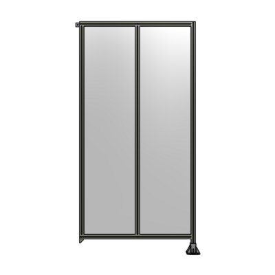 DOUBLE PANEL-LEG ON RIGHT, TIE PLATE AND ANGLE ON LEFT 2400MM X 1200MM  1/4" POLYCARB, ASSEMBLED
