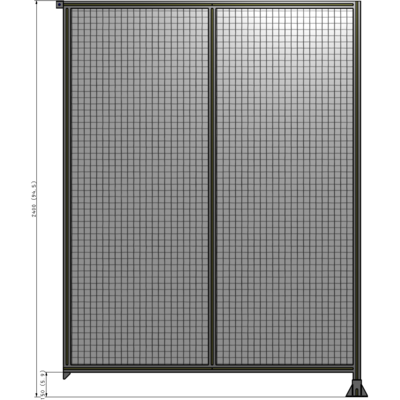 B2-2400-1800-0150-TYMFK DOUBLE PANEL-LEG ON RIGHT, TIE PLATE AND ANGLE ON LEFT 2400MM X 1800MM  1" MESH, FULLY ASSEMBLED