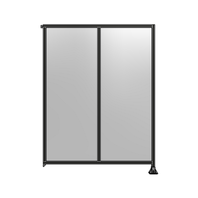 DOUBLE PANEL-LEG ON RIGHT, TIE PLATE AND ANGLE ON LEFT 2400MM X 1800MM  1/4" POLYCARB, ASSEMBLED