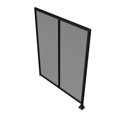 B2-2400-1800-0150-TYPFK DOUBLE PANEL-LEG ON RIGHT, TIE PLATE AND ANGLE ON LEFT 2400MM X 1800MM  1/4" POLYCARB, ASSEMBLED