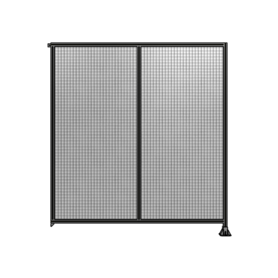 DOUBLE PANEL-LEG ON RIGHT, TIE PLATE AND ANGLE ON LEFT 2400MM X 2200MM  1" MESH, FULLY ASSEMBLED