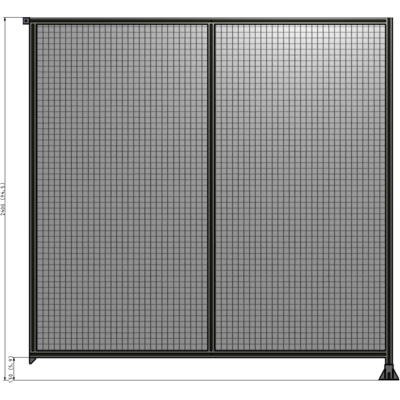 B2-2400-2400-0150-TYMFK DOUBLE PANEL-LEG ON RIGHT, TIE PLATE AND ANGLE ON LEFT 2400MM X 2400MM  1" MESH, AS A KIT