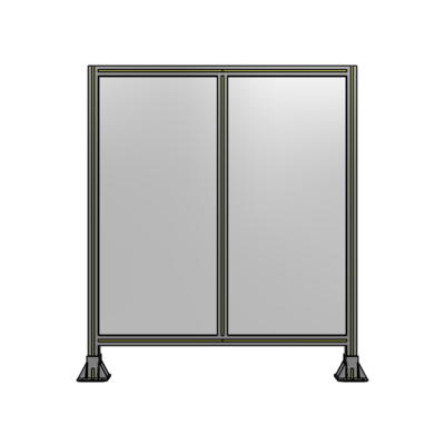 DOUBLE PANEL-LEG ON EACH SIDE  1400MM X 1200MM  1/4" POLYCARBONATE, FULLY ASSEMBLED