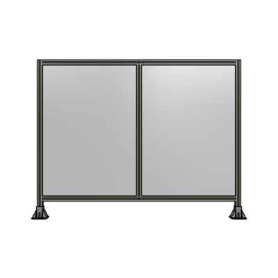 DOUBLE PANEL-LEG ON EACH SIDE  1400MM X 1800MM  1/4" POLYCARBONATE, FULLY ASSEMBLED