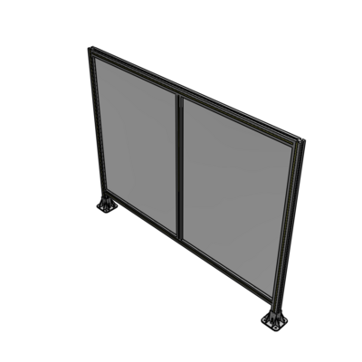 B3-1400-1800-0150-ZYPFA DOUBLE PANEL-LEG ON EACH SIDE  1400MM X 1800MM  1/4" POLYCARBONATE, FULLY ASSEMBLED