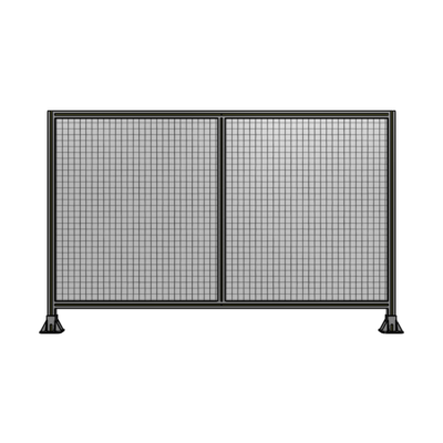 DOUBLE PANEL-LEG ON EACH SIDE  1400MM X 2200MM  1" MESH, FULLY ASSEMBLED