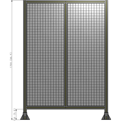 B3-1700-1200-0150-ZYMFA DOUBLE PANEL-LEG ON EACH SIDE  1700MM X 1200MM  1" MESH, FULLY ASSEMBLED