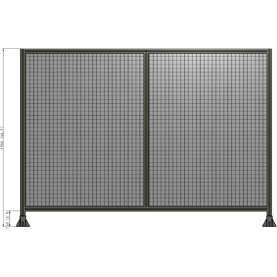B3-1700-2400-0150-ZYMFK DOUBLE PANEL-LEG ON EACH SIDE 1700MM X 2400MM  1" MESH, FULLY ASSEMBLED