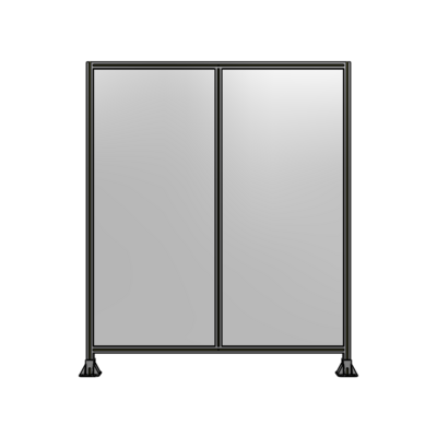 DOUBLE PANEL-LEG ON EACH SIDE  2135MM X 1800MM  1/4" POLYCARBONATE, FULLY ASSEMBLED