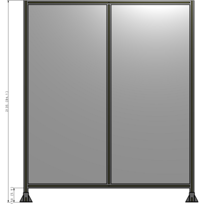 B3-2135-1800-0150-ZYPFK DOUBLE PANEL-LEG ON EACH SIDE 2135MM X 1800MM  1/4" POLYCARBONATE, AS A KIT