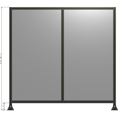 B3-2135-2200-0150-ZYPFK DOUBLE PANEL-LEG ON EACH SIDE 2135MM X 2200MM  1/4" POLYCARBONATE, AS A KIT