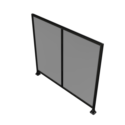 B3-2135-2400-0150-ZYPFA DOUBLE PANEL-LEG ON EACH SIDE  2135MM X 2400MM  1/4" POLYCARBONATE, FULLY ASSEMBLED