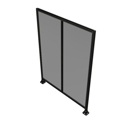 B3-2400-1800-0150-ZYPFA DOUBLE PANEL-LEG ON EACH SIDE  2400MM X 1800MM  1/4" POLYCARBONATE, FULLY ASSEMBLED