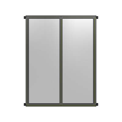 DOUBLE PANEL-NO LEGS, HINGE CONNECTORS 1700MM X 1200MM  1/4" POLYCARBONATE, ASSEMBLED