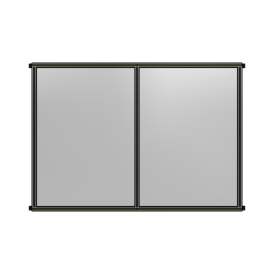 DOUBLE PANEL-NO LEGS, HINGE CONNECTORS 1700MM X 2200MM  1/4" POLYCARBONATE, AS A KIT