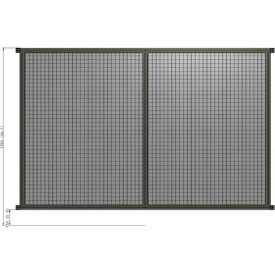 B4-1700-2400-0150-HYMZK DOUBLE PANEL-NO LEGS, HINGE CONNECTORS 1700MM X 2400MM  1" MESH, FULLY ASSEMBLED