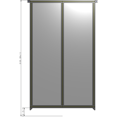 B4-2135-1200-0150-TYPZK DOUBLE PANEL-NO LEGS, TIE PLATE AND ANGLE CONNECTORS 2135MM X 1200MM  1/4" POLYCARBONATE, AS A KIT