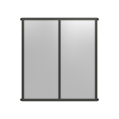 DOUBLE PANEL-NO LEGS, HINGE CONNECTORS 2135MM X 1800MM  1/4" POLYCARBONATE, AS A KIT
