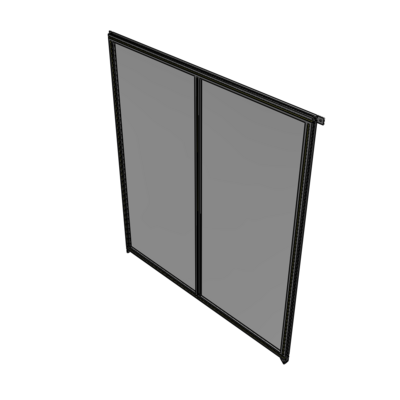 B4-2135-1800-0150-TYPZA DOUBLE PANEL-NO LEGS, TIE PLATE AND ANGLE CONNECTORS 2135MM X 1800MM  1/4" POLYCARBONATE, ASSEMBLED