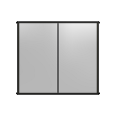 DOUBLE PANEL-NO LEGS, HINGE CONNECTORS 2135MM X  2200MM  1/4" POLYCARBONATE, AS A KIT