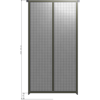 B4-2400-1200-0150-TYMZK DOUBLE PANEL-NO LEGS, TIE PLATE AND ANGLE CONNECTORS 2400MM X 1200MM  1" MESH, AS A KIT