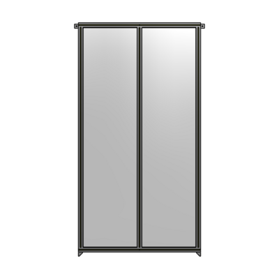 DOUBLE PANEL-NO LEGS, TIE PLATE AND ANGLE CONNECTORS 2400MM X 1200MM  1/4" POLYCARBONATE, ASSEMBLED