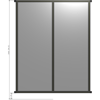 B4-2400-1800-0150-HYPZA DOUBLE PANEL-NO LEGS, HINGE CONNECTORS 2400MM X 1800MM  1/4" POLYCARBONATE, ASSEMBLED