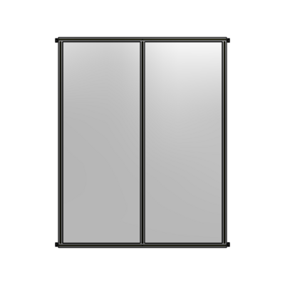 DOUBLE PANEL-NO LEGS, HINGE CONNECTORS 2400MM X 1800MM  1/4" POLYCARBONATE, AS A KIT
