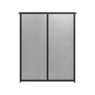 DOUBLE PANEL-NO LEGS, TIE PLATE AND ANGLE CONNECTORS 2400MM X 1800MM  1" MESH, FULLY ASSEMBLED