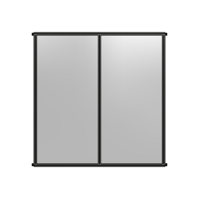 DOUBLE PANEL-NO LEGS, HINGE CONNECTORS 2400MM X 2200MM  1/4" POLYCARBONATE, AS A KIT