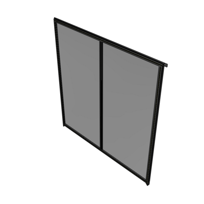 B4-2400-2200-0150-TYPZK DOUBLE PANEL-NO LEGS, TIE PLATE AND ANGLE CONNECTORS 2400MM X 2200MM  1/4" POLYCARBONATE, AS A KIT
