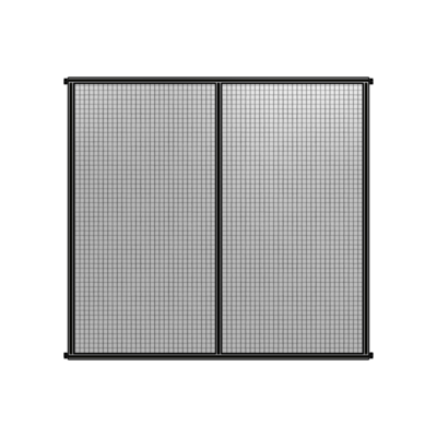 DOUBLE PANEL-NO LEGS, HINGE CONNECTORS 2400MM X 2400MM  1" MESH, FULLY ASSEMBLED
