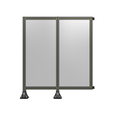 DOUBLE PANEL-LEGS ON LEFT AND CENTER WITH HINGES 1400MM X 1200MM  1/4" POLYCARBONATE, AS A KIT